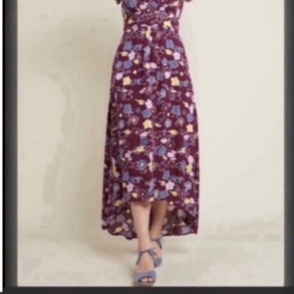 Modcloth Burgundy Retro High Low Dress - Picture 2 of 13